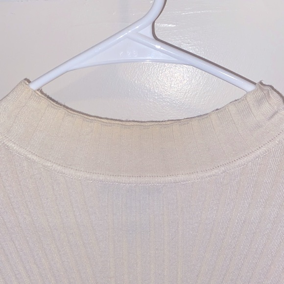 White Ribbed Sweater - Picture 3 of 4